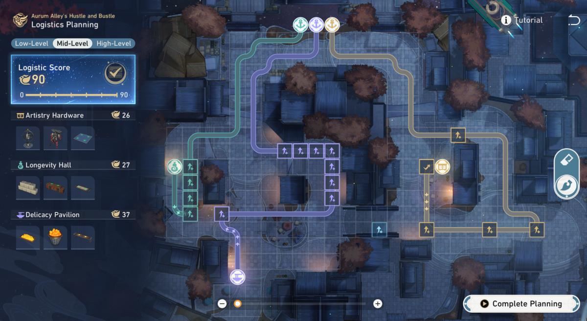 Honkai: Star Rail Mid-Level Logistics Planning map.